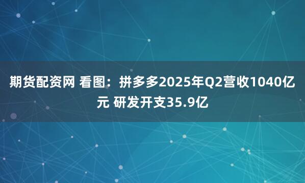 期货配资网 看图：拼多多2025年Q2营收1040亿元 研发开支35.9亿